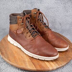 Timberland Graydon Mens 11 Brown Leather Chukka Sneaker Boot HoverLite Lace Up